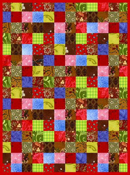 The Postage Stamp Doll Quilt / Table Topper