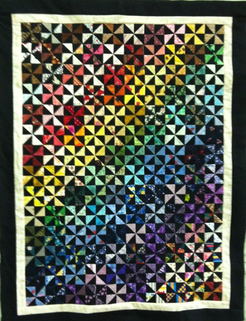 Miniature Black Pinwheels Quilt