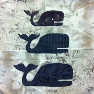 Nautical Tumble Block 9: Whales