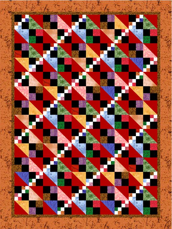 Friendship Ladders 10″ Square Swap Quilt