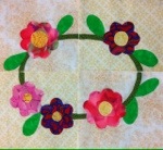 Fabulous Floral FourSquare – Roses For Mom Block – Quadrant D