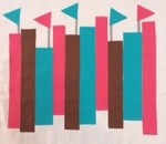 Mid Century Modern Sampler Quilt Block 6 Anaheim Rectangles