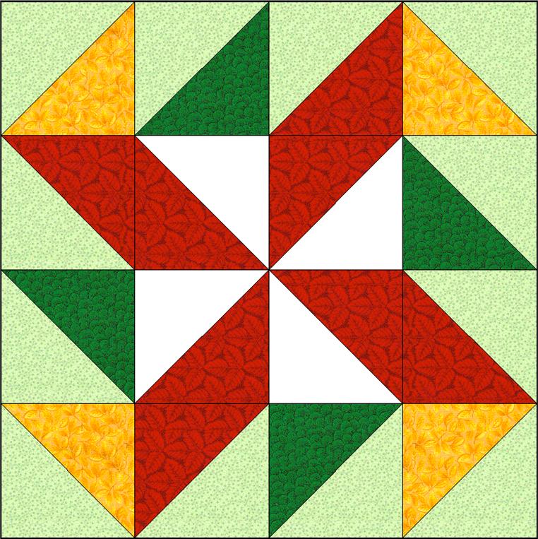 Do You See…?  Christmas Block 14 – Yule Pinwheel